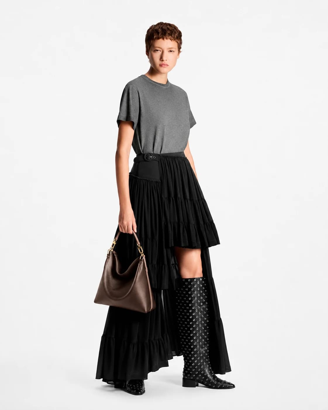 Ruffled Skirt & Handbag
